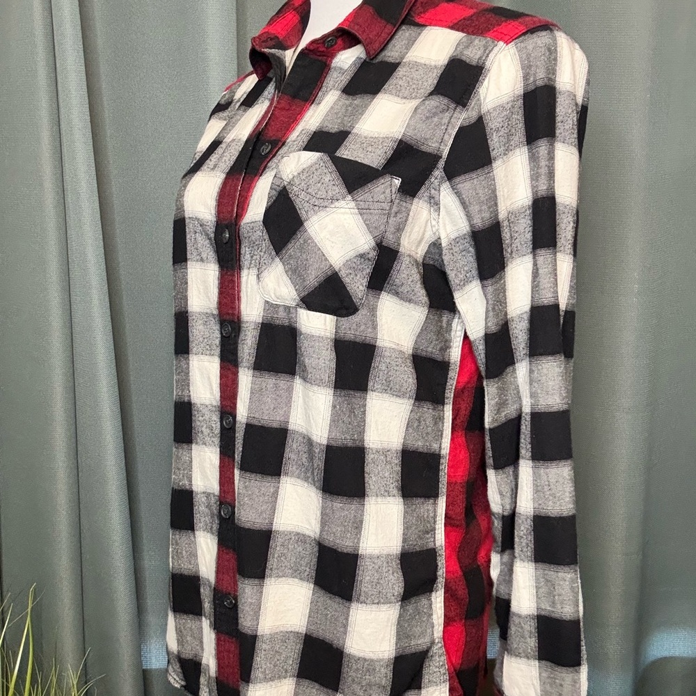 Eddie Bauer Red and Black Plaid Shirt